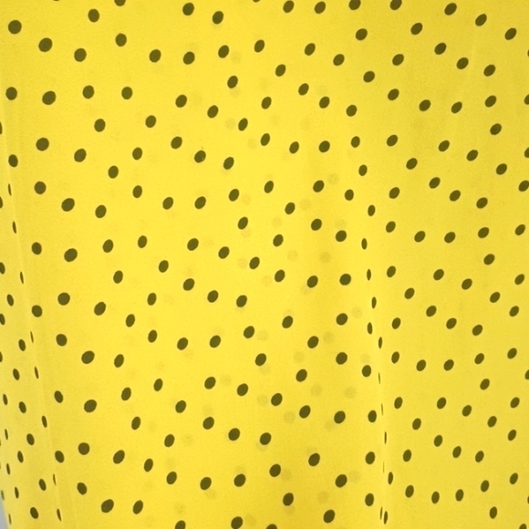 Lily White yellow and black polka dot blouse size S - Picture 4 of 7